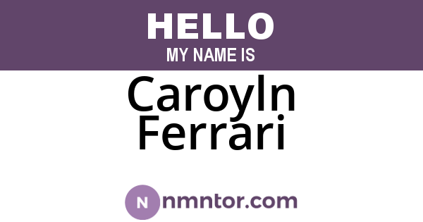 Caroyln Ferrari