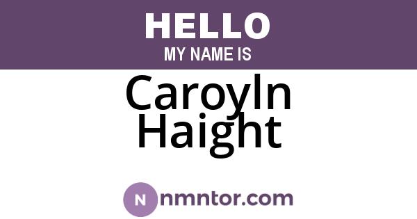 Caroyln Haight