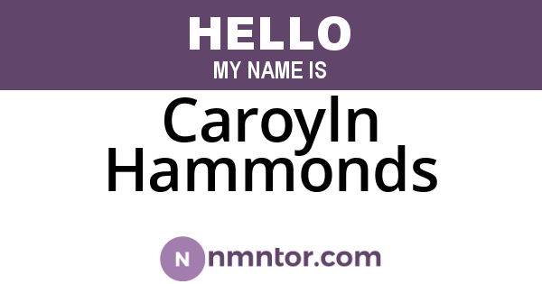 Caroyln Hammonds