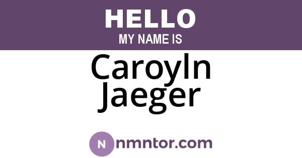 Caroyln Jaeger