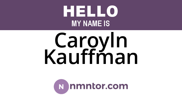 Caroyln Kauffman