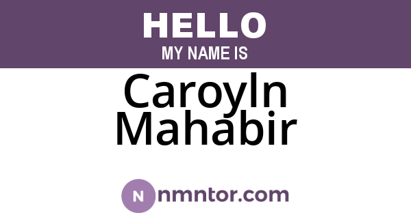 Caroyln Mahabir