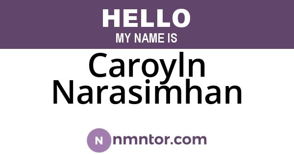 Caroyln Narasimhan