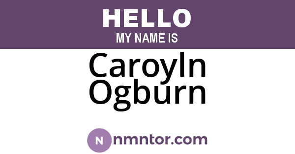 Caroyln Ogburn
