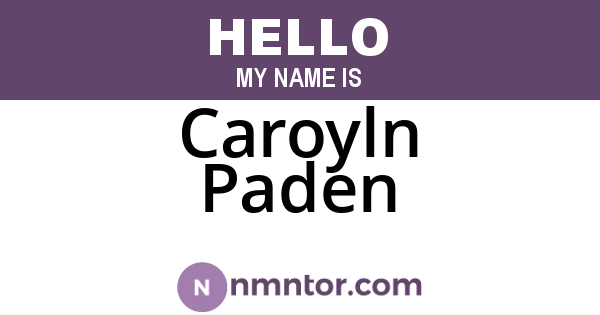 Caroyln Paden