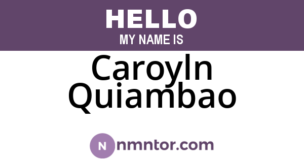 Caroyln Quiambao