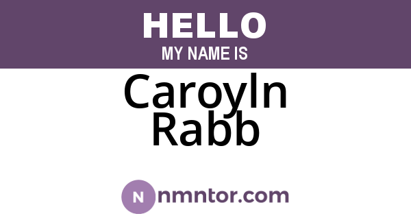 Caroyln Rabb