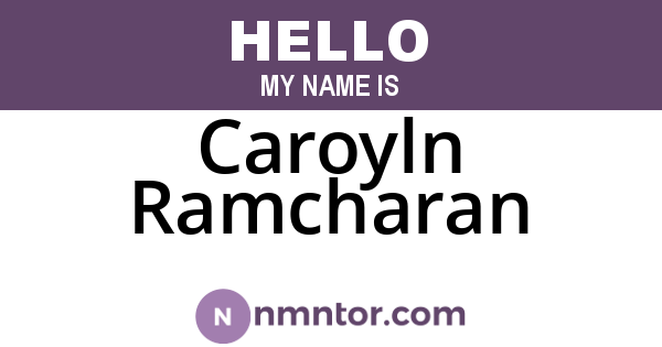 Caroyln Ramcharan