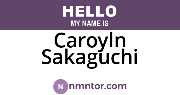 Caroyln Sakaguchi