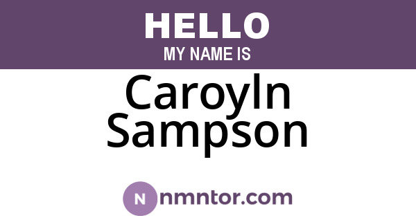 Caroyln Sampson