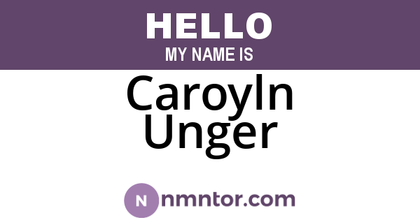 Caroyln Unger