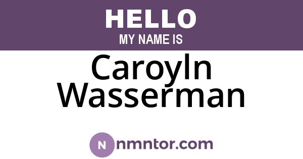 Caroyln Wasserman