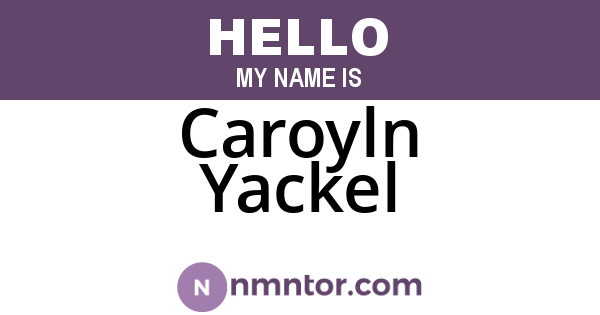 Caroyln Yackel