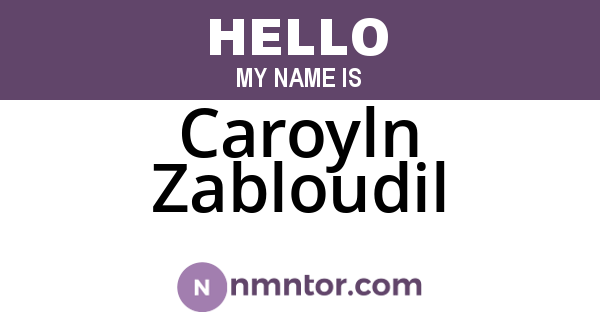 Caroyln Zabloudil