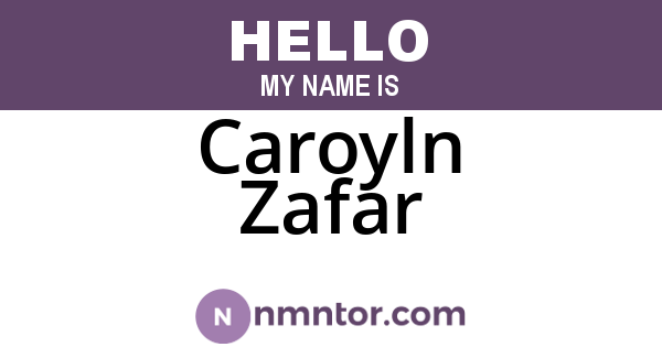 Caroyln Zafar