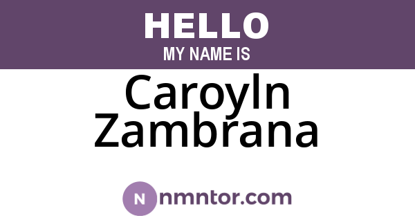 Caroyln Zambrana