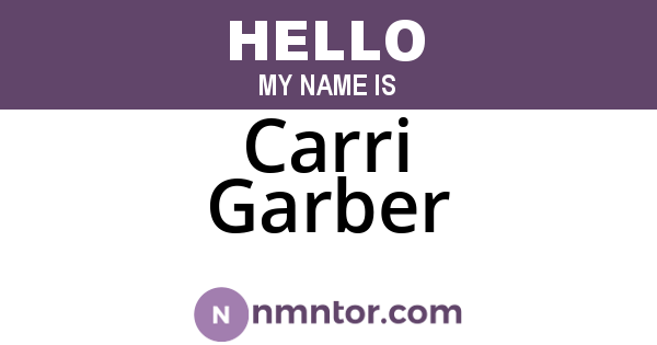 Carri Garber