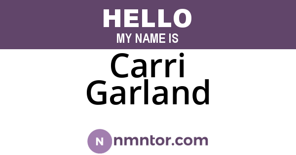 Carri Garland