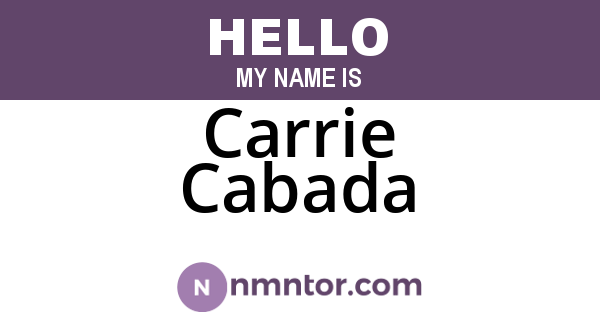 Carrie Cabada