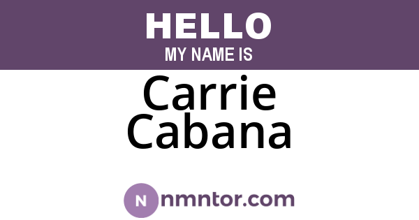 Carrie Cabana