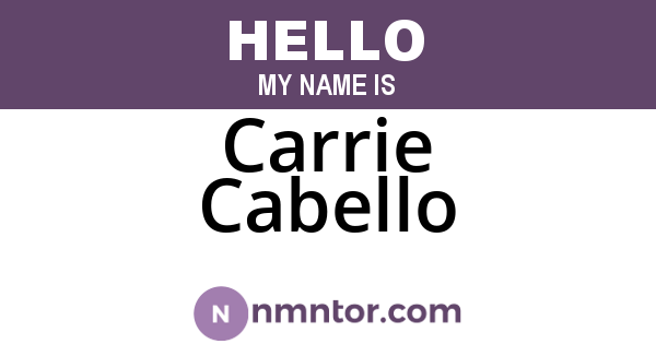 Carrie Cabello