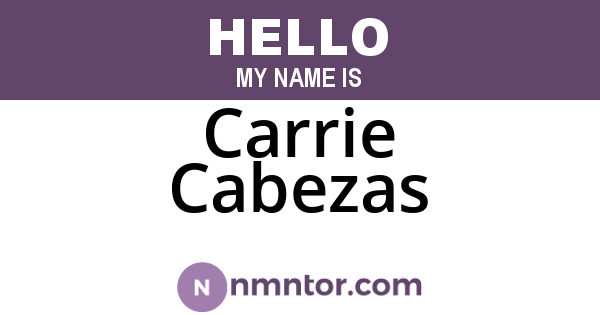 Carrie Cabezas