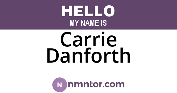 Carrie Danforth