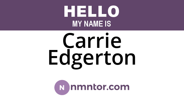 Carrie Edgerton