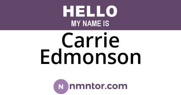 Carrie Edmonson