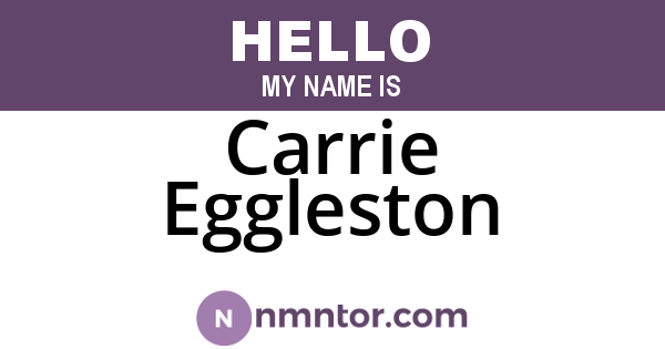 Carrie Eggleston