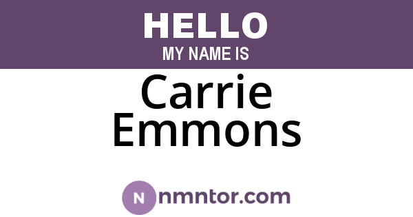Carrie Emmons