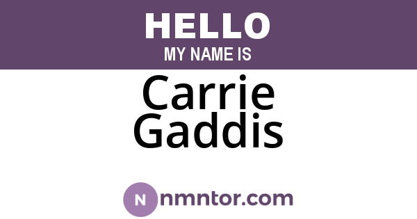 Carrie Gaddis