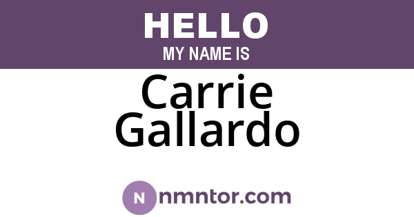 Carrie Gallardo