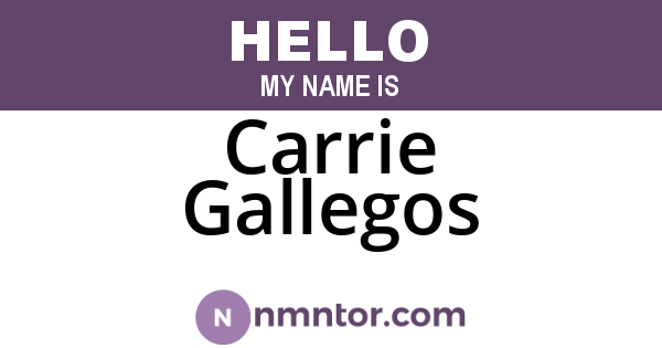 Carrie Gallegos