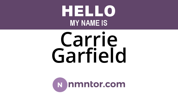 Carrie Garfield