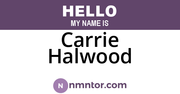 Carrie Halwood