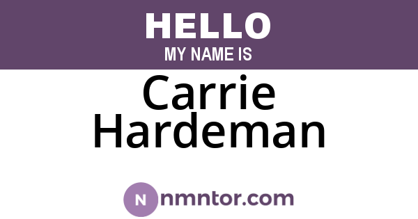 Carrie Hardeman