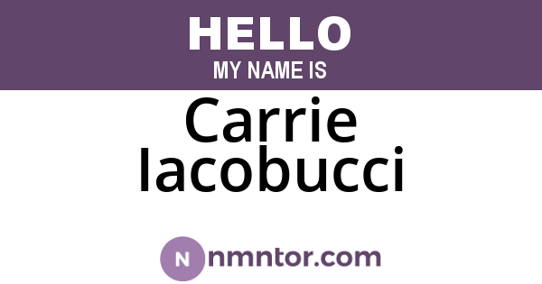 Carrie Iacobucci