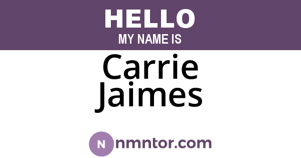 Carrie Jaimes