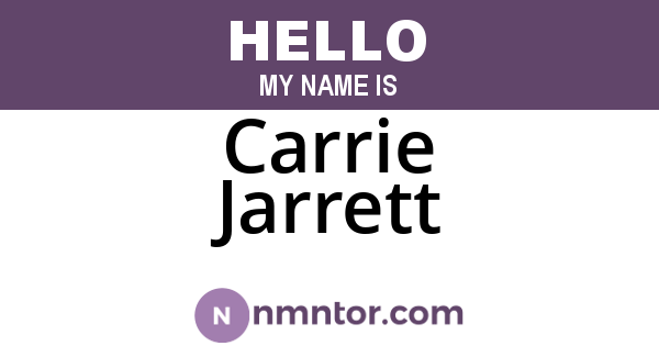 Carrie Jarrett