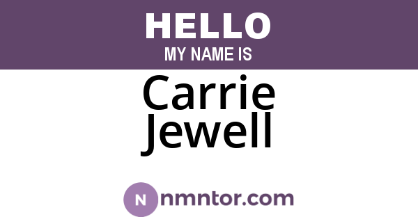 Carrie Jewell
