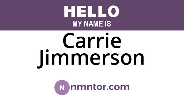 Carrie Jimmerson