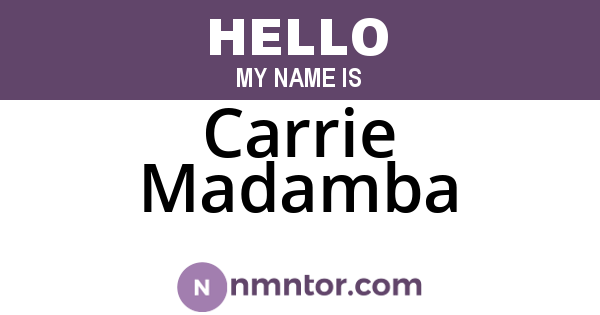Carrie Madamba