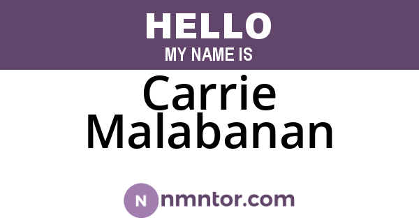 Carrie Malabanan