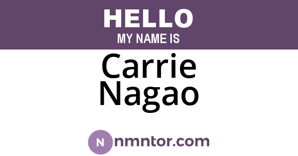 Carrie Nagao
