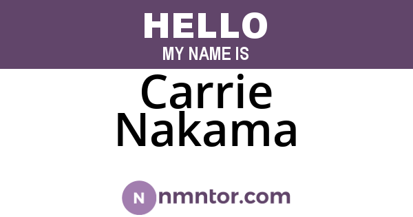 Carrie Nakama