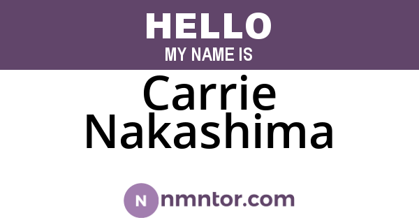 Carrie Nakashima