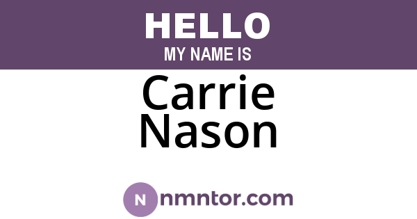 Carrie Nason