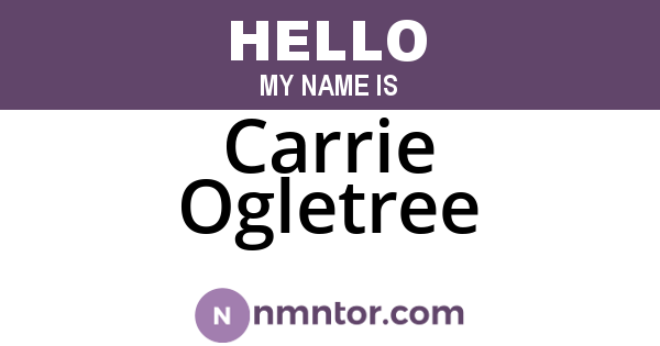 Carrie Ogletree