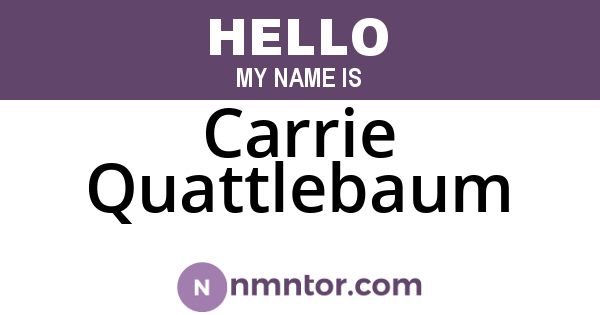 Carrie Quattlebaum